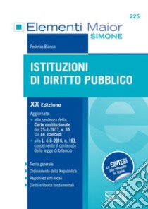 Istituzioni di diritto pubblico libro di Bianca Federico