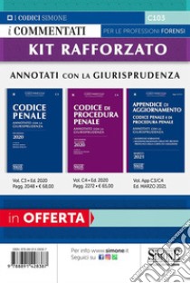 Kit orale rafforzato: Codice penale-Codice procedura penale-Appendice di Aggiornamento Marzo 2021. Annotati con la giurisprudenza libro di Marino R. (cur.); Petrucci R. (cur.); Di Stefano P. (cur.)