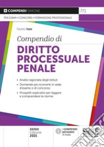 Compendio di diritto processuale penale libro di Izzo Fausto