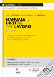 Manuale di biritto del lavoro libro di Del Giudice Federico; Marano Alessandra; Buffolano Carla