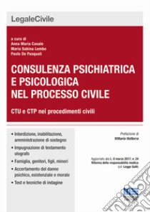 Consulenza psichiatrica e psicologica nel processo civile libro di Lembo M. Sabina; Casale Annamaria; De Pasquali Paolo