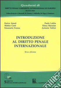 Introduzione al diritto penale internazionale libro