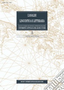 L'analisi linguistica e letteraria (2022). Vol. 3 libro