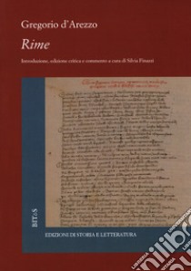 Rime libro di Gregorio d'Arezzo; Finazzi S. (cur.)