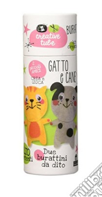 Gatto e cane. Burattini da dito. Creative tube libro