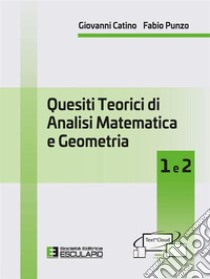 Quesiti teorici di analisi matematica e geometria 1 e 2 libro di Catino Giovanni; Punzo Fabio