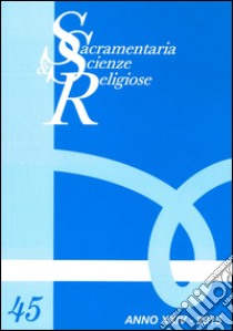 Sacramentaria e scienze religiose. Vol. 45 libro