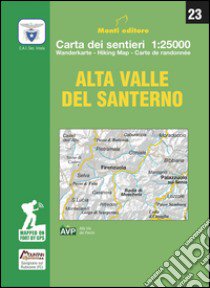 Alta Valle del Santerno. Carta dei sentieri di Firenzuola 1:25.000. Ediz. multilingue libro di Monti Raffaele