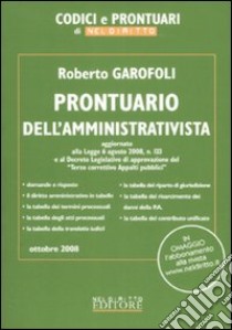 Prontuario dell'amministrativista libro di Garofoli Roberto