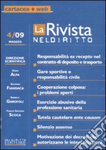 La rivista di Neldiritto (2009) (4) libro