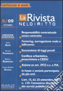 La rivista di Neldiritto (2009) (8) libro