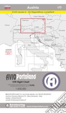 Avioportolano. VFR flight chart LO Austria. ICAO annex 4 - EU-Regulations compliant. Ediz. italiana e inglese libro di Medici Guido