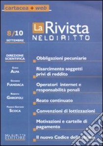 La rivista di Neldiritto (2010) (8) libro