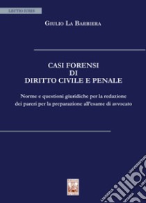 Casi forensi di diritto civile e penale. Norme e questioni giuridiche per la redazione dei pareri per la preparazione all'esame di avvocato libro di La Barbiera Giulio