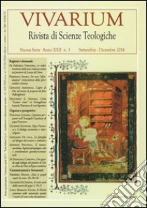 Vivarium. Rivista di scienze teologiche (2014). Vol. 3 libro di Parisi S. (cur.)