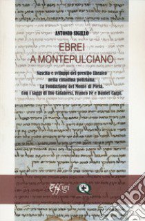 Ebrei a Montepulciano. Nascita e sviluppi del prestito Ebraico nella cittadina poliziana. Fondazione del Monte di Pietà libro di Sigillo Antonio