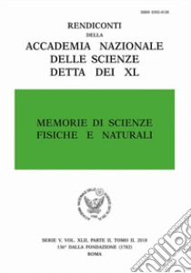 Memorie di scienze fisiche e naturali. Serie V. Rendiconti della Accademia Nazionale delle Scienze detta dei XL (2018). Vol. 42/2 libro