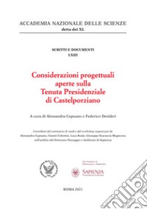 Considerazioni progettuali aperte sulla Tenuta Presidenziale di Castelporziano libro di Capuano A. (cur.); Desideri F. (cur.)