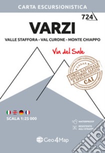 Varzi. Valle Staffora, Val Curone, Monte Chiappo. Carta escursionistica 1:25.000 libro