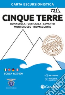 Cinque Terre: Bonassola, Vernazza, Levanto, Monterosso, Rio Maggiore 1:25.000 libro