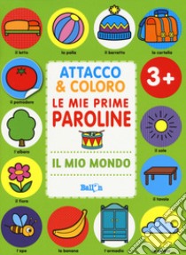 Il mio mondo. Attacco & coloro. Le mie prime paroline. Con adesivi. Ediz. a colori libro