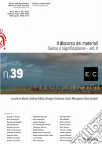 E/C. Rivista dell'associazione italiana di studi semiotici (2023). Vol. 39: Il discorso dei materiali libro