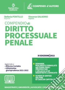 Compendio di diritto processuale penale libro di Pontillo Stefania; Saladino Vincenzo