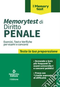 Memorytest di Diritto Penale libro