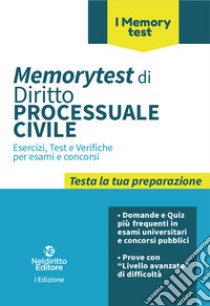 Memorytest di diritto processuale civile libro