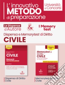 Kit le dispense d'autore: Dispensa di diritto civile. Elementi con parole chiave-Memorytest di Diritto Civile libro di Spampinato Carlo