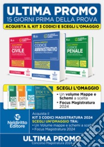 Kit codici normativi magistratura 2024: Codice normativo di Diritto Civile-Codice Normativo di Diritto Penale-Codice Normativo di Diritto Amministrativo libro