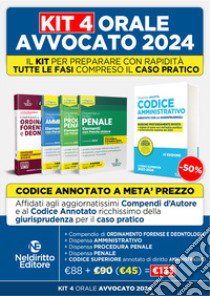 Speciale Orale Avvocato kit 3 dispense + 1 compendio + 1 codice amministrativo (Penale, Ordinamento forense + Procedura penale + Amministrativo) libro di Tomassetti Marco