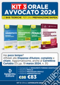 Speciale Orale Avvocato kit 3 dispense + 1 compendio (Amministrativo, Ordinamento forense + Procedura penale + Penale) libro di Tomassetti Marco