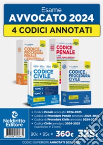 Kit 4 Codici annotati con la giurisprudenza per l'esame di avvocato 2024-2025. Nuova ediz. libro di De Gioia Valerio