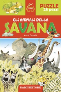 Gli animali della savana. Storie da costruire. Ediz. a colori. Con puzzle da 28 pezzi libro di Casalis Anna