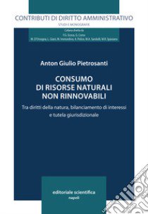 Consumo di risorse naturali non rinnovabili. Tra diritti della natura, bilanciamento di interessi e tutela giurisdizionale libro di Pietrosanti Anton Giulio