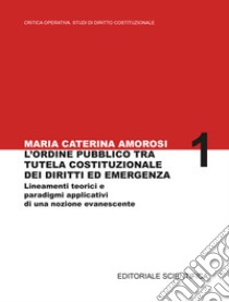 L'ordine pubblico tra tutela costituzionale dei diritti ed emergenza. Lineamenti teorici e paradigmi applicativi di una nozione evanescente libro di Amorosi Maria Caterina