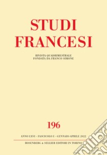 Studi francesi. Vol. 196 libro