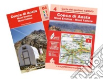 Conca di Aosta, Mont Emilius, Mont Fallere carta dei sentieri 1:25.000. Con guida Trekking Week-end. Ediz. italiana, inglese e francese libro di Zavatta Luca