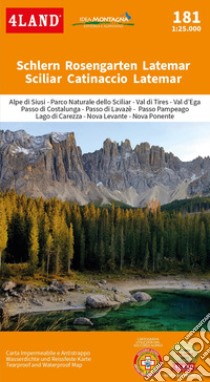 Schlern Rosengarten Latemar-Sciliar Catinaccio Latemar-Parco Naturale dello Sciliar 1:25.000 libro di 4LAND Srl