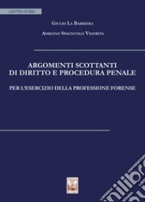 Argomenti scottanti di diritto e procedura penale per l'esercizio della professione forense libro di La Barbiera Giulio