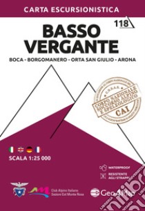 Basso Vergante. Boca, Borgomanero, Orta San Giulio, Arona 1:25.000. Ediz. multilingue libro