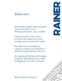 Zefiro zero libro di Rainer Guido