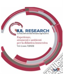 IUL Research. Ediz. italiana e inglese (2023). Vol. 3: Esperienze, strumenti e ambienti per la didattica immersiva libro di Dipace A. (cur.); Tinterri A. (cur.); Meletiou-Mavrotheri M. (cur.)